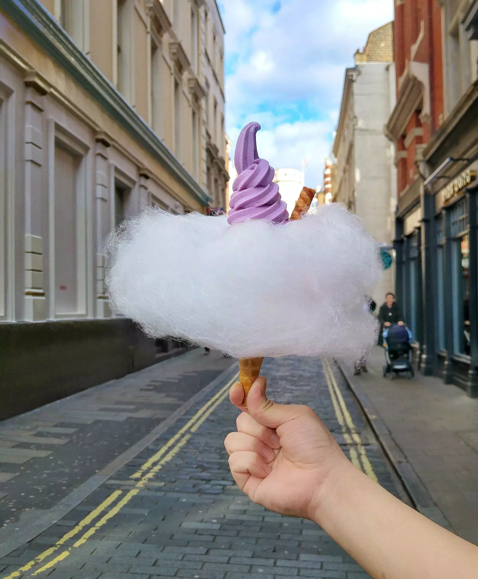 Blueberry ice cream at Milk Train Cafe