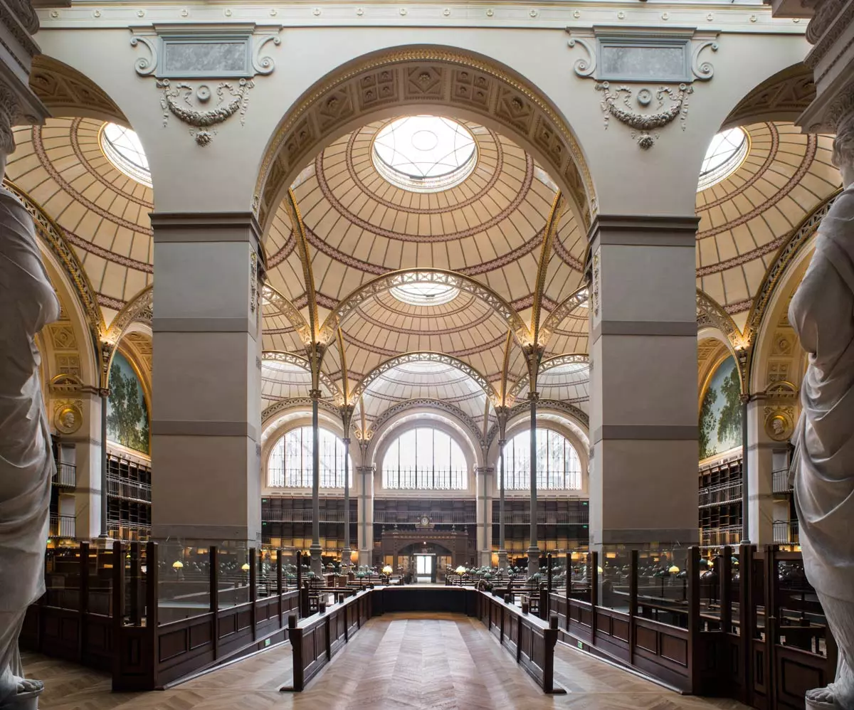 Den smukke Labrouste læsesal i det tidligere hovedkvarter for det franske nationalbibliotek genåbner for offentligheden