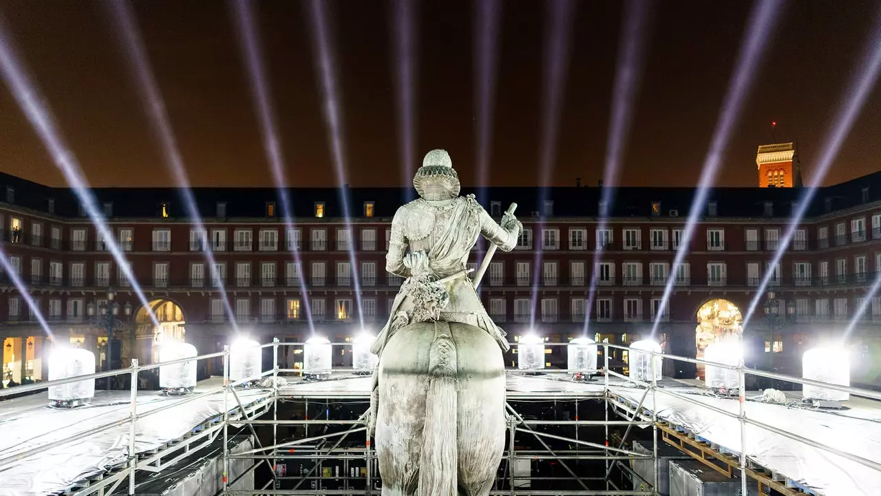 Le plus grand 'vidéo mapping' d'Espagne racontera l'histoire de la Plaza Mayor de Madrid en la projetant sur ses façades