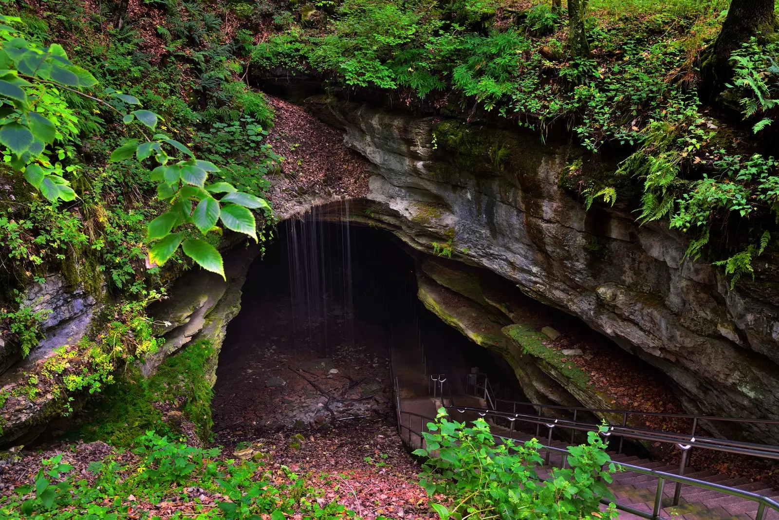 Id-daħla storika għall-Mammoth Cave National Park.