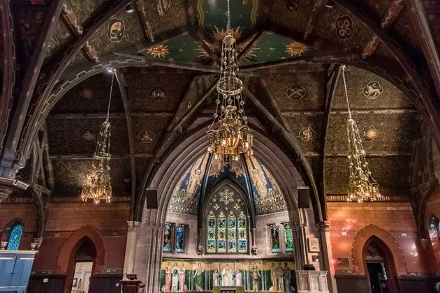 Interior of the Cornell University Chapel