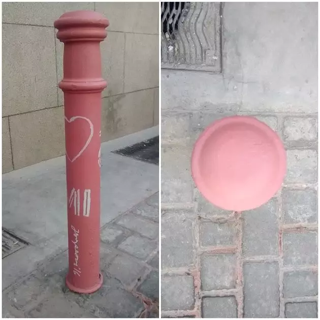 Art paints the gray of a Madrid street with color