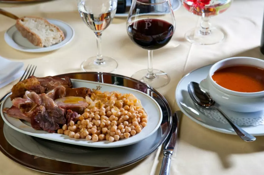 Lebanese stew at the Parador de Fuente D Cantabria.