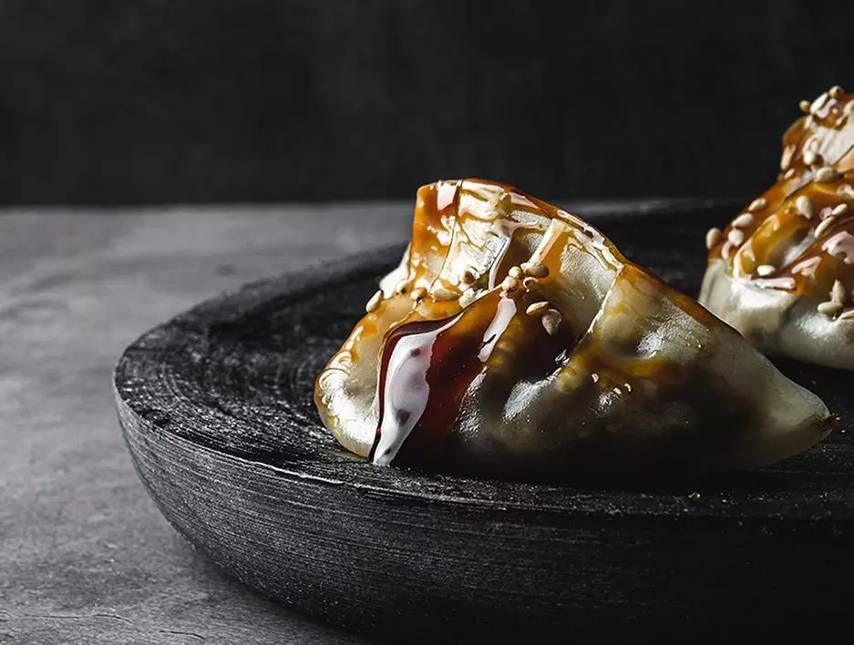 Iberian cheek gyozas at Red Project Sushi