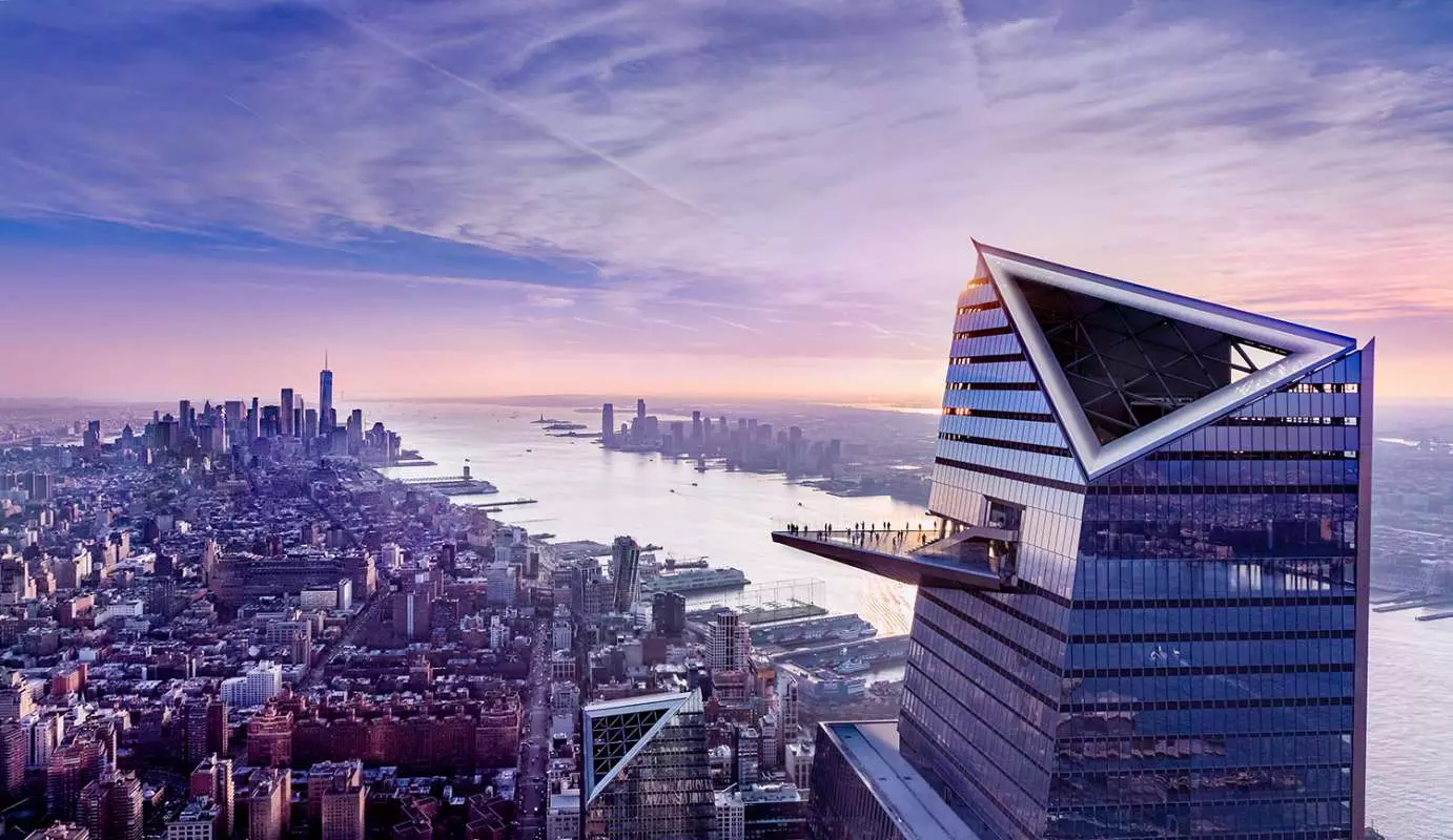 Taras widokowy Edge budynku Hudson Yards w Nowym Jorku.