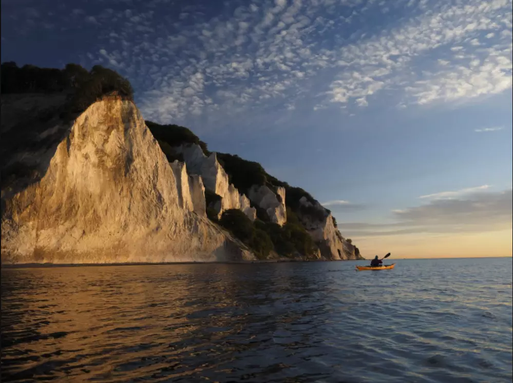 Kayak sur l'île de Møn Danemark