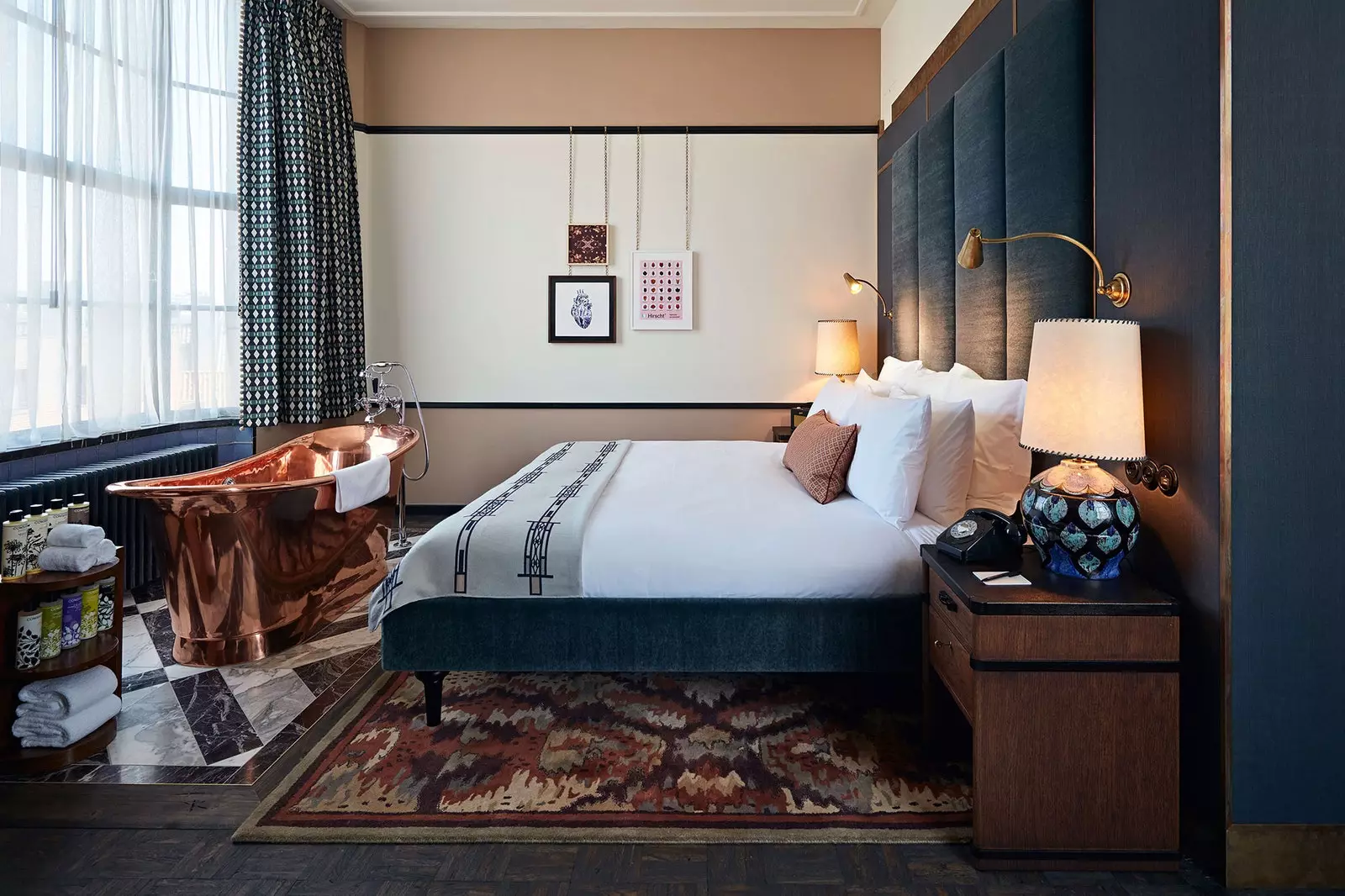 Kamer interieur Soho House Amsterdam