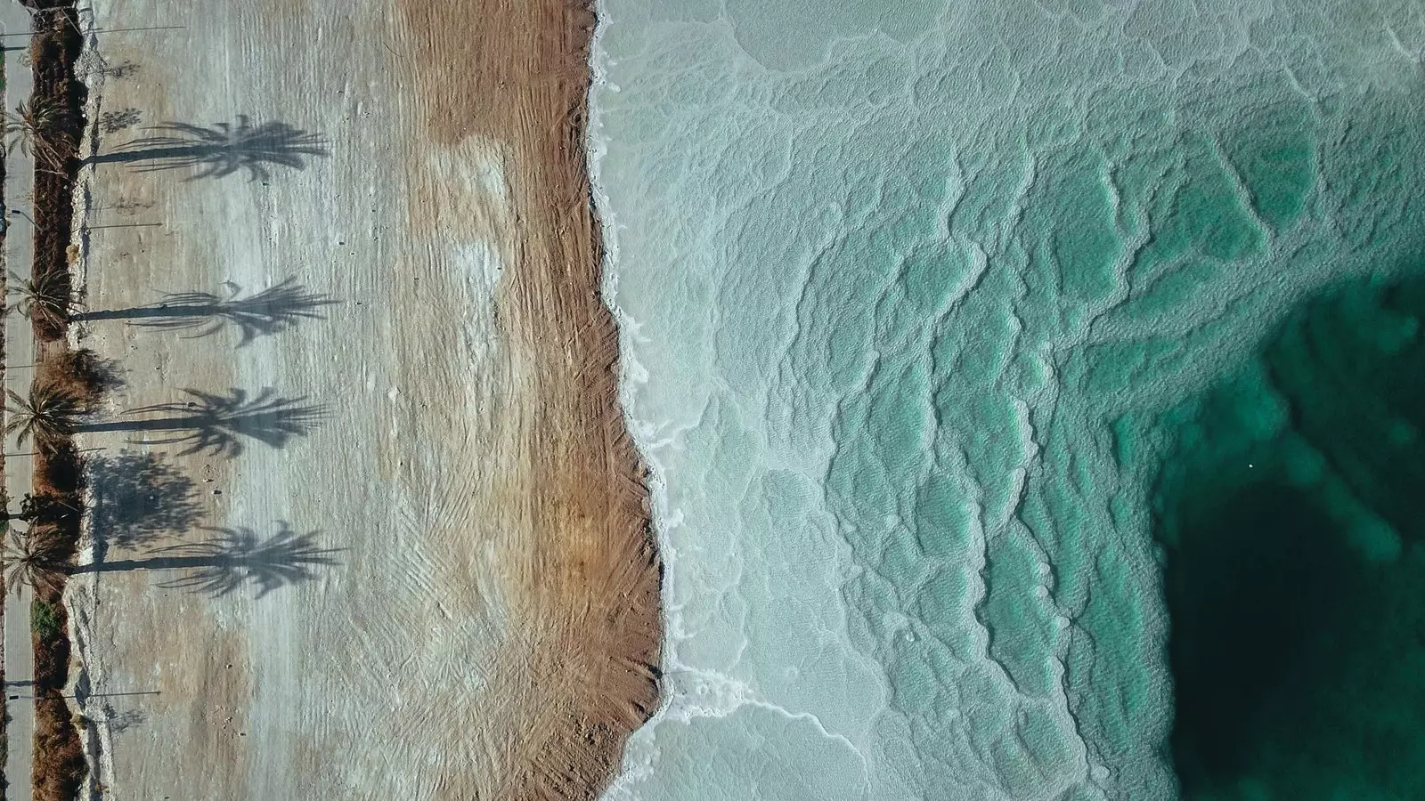 Luchtfoto van de Dode Zee