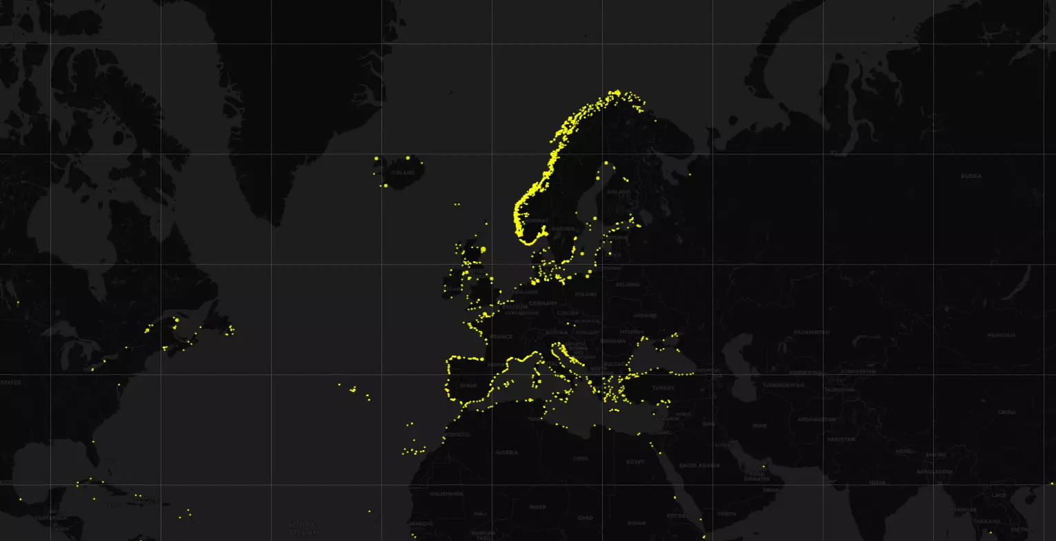 Il-mappa tal-fanal tad-dinja tfassal id-dwal l-aktar rassikuranti