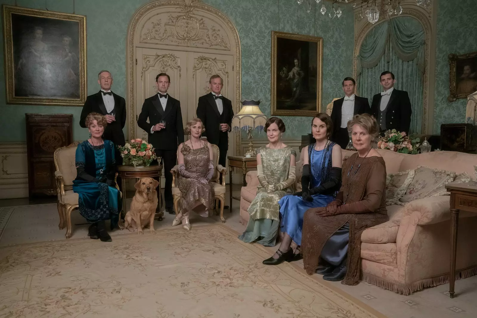 Familieportret in Downton.