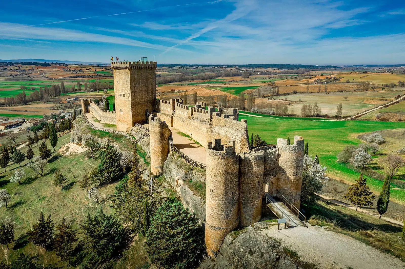 Grad Peñaranda de Duero v Burgosu