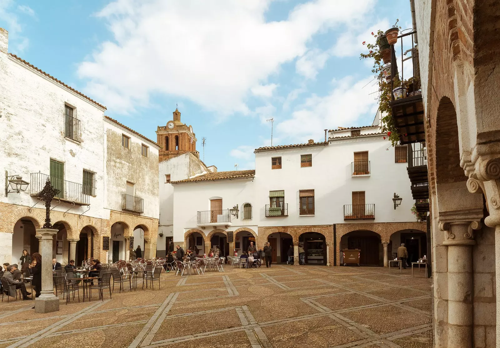 Zafra, hech qachon Plaza Mayor bo'lmagan Ekstremadura shahri