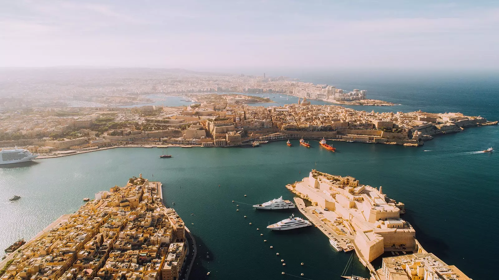 Valletta Letecký pohľad na Vallettu