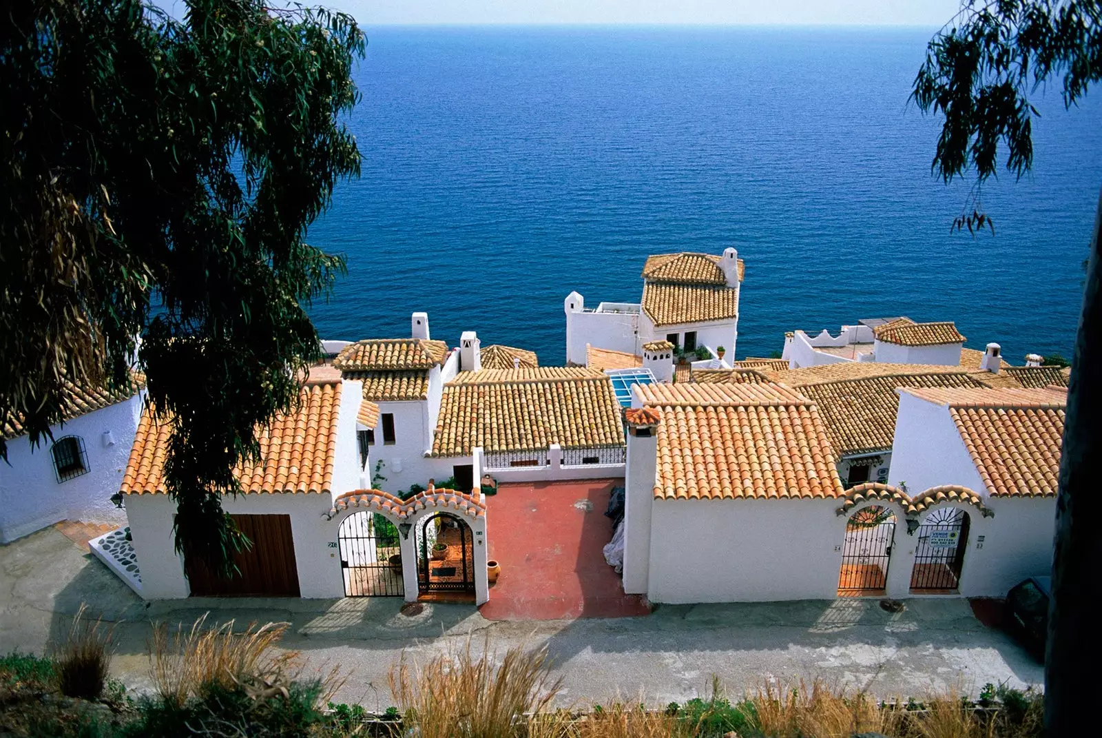 The white houses of Salobreña overlooking the sea