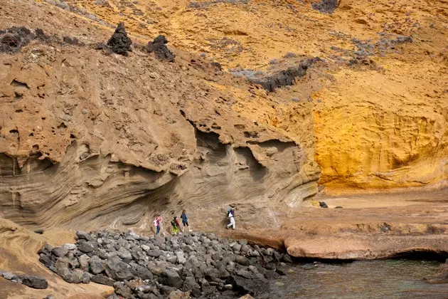 De gele berg in La Graciosa