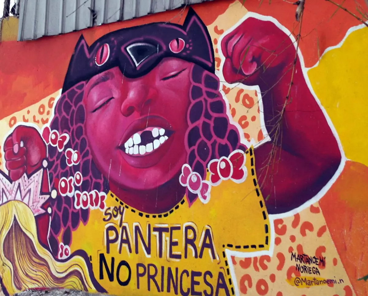 Graffiti 'Níl mé ag iarraidh a bheith i mo banphrionsa Ba mhaith liom a bheith i mo panther i Panama City