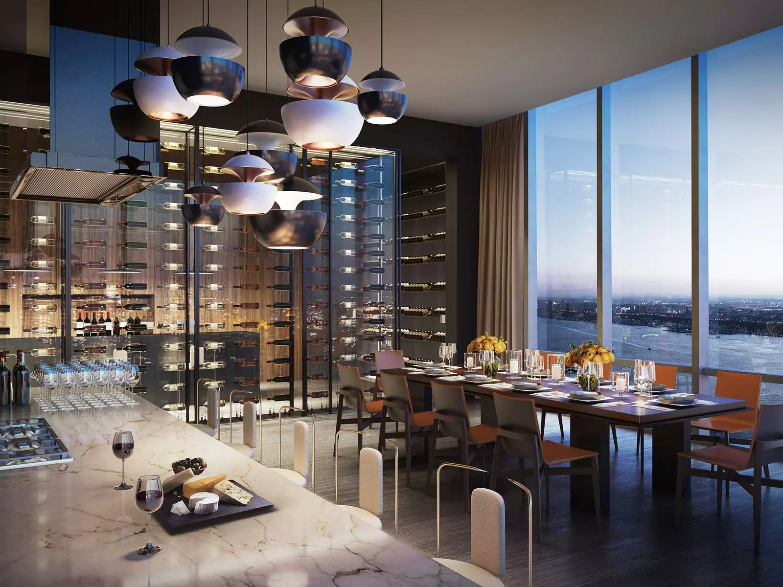 15 مطبخ Hudson Yards وغرفة تذوق النبيذ