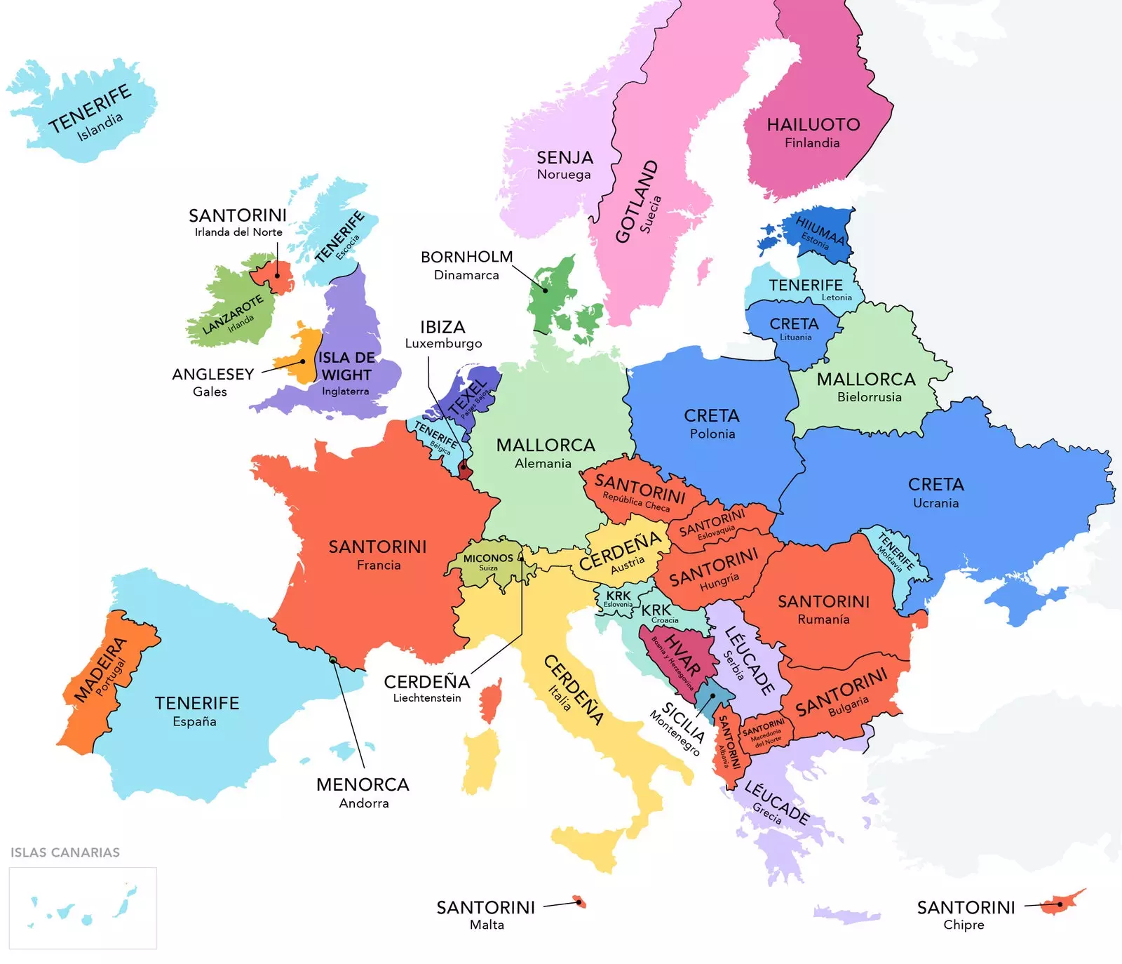 Mappa tal-gżejjer tal-Ewropa