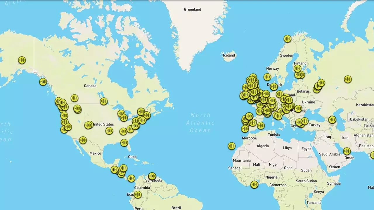 Ova interaktivna mapa vam omogućava da slušate zvukove šuma planete