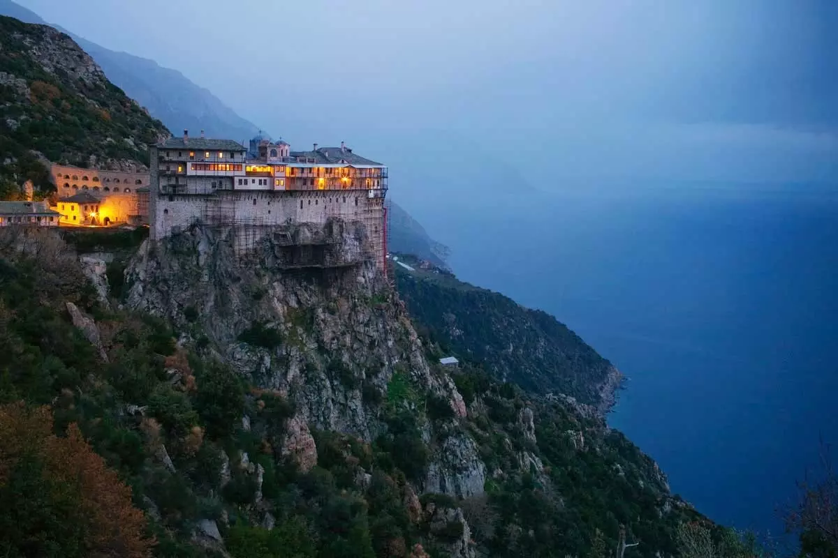 Monastério de Simonopetra no Monte Athos Grécia