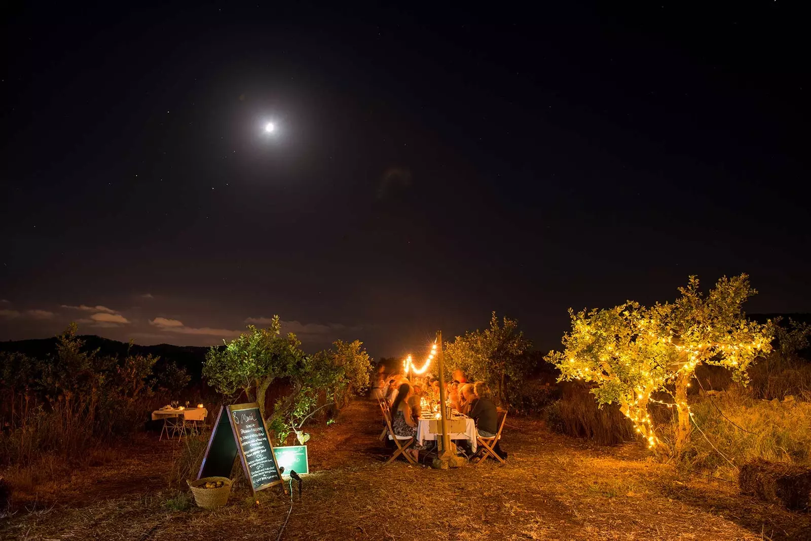 An Club Suipéar Déanach nó conas taitneamh a bhaint as dinnéir folaitheach i réimsí Ibiza