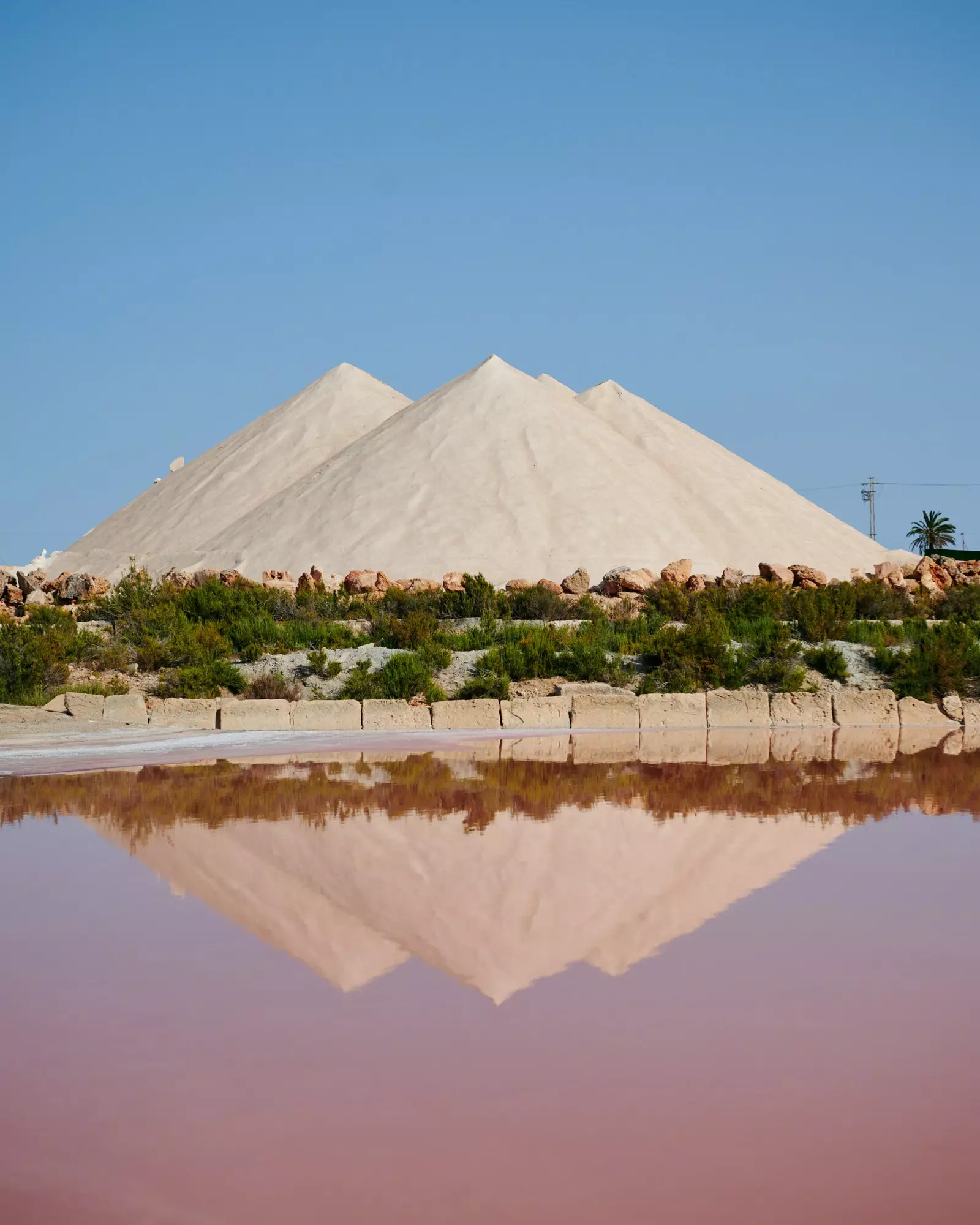 Mountain of salt in the Salinas dEs Trenc.