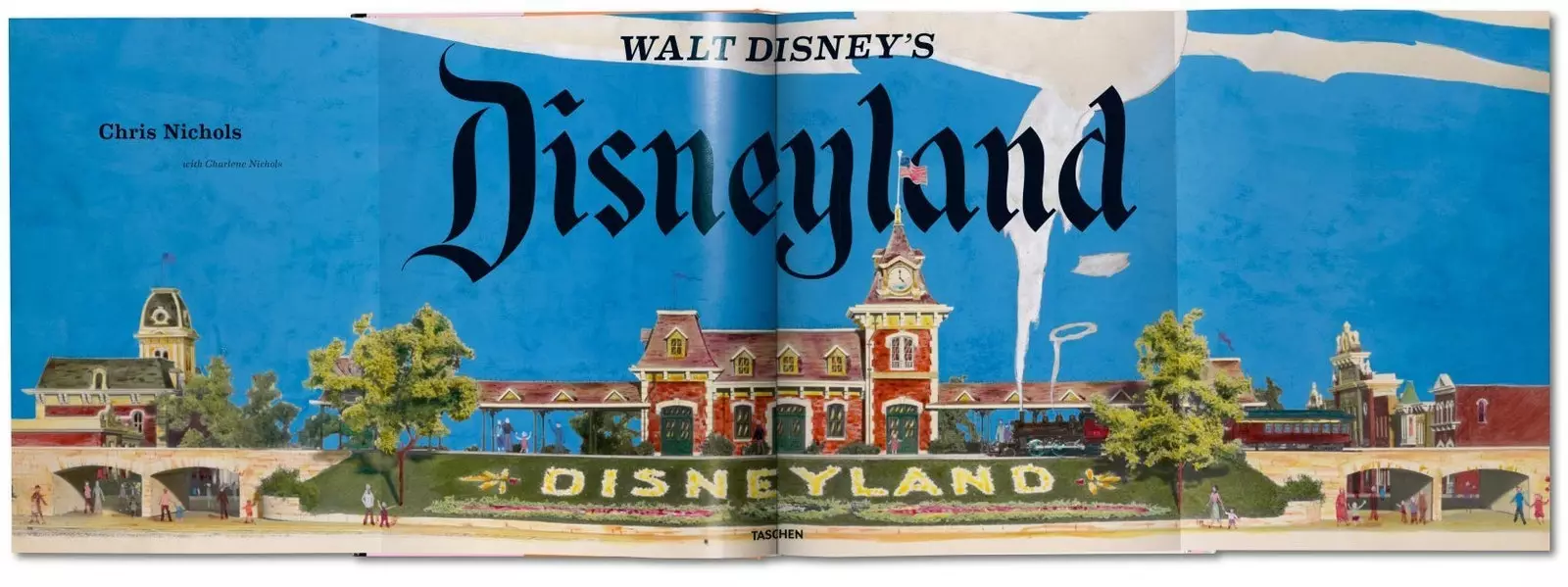 Dépliant du livre Walt Disney's Disneyland édité par la maison d'édition Taschen.