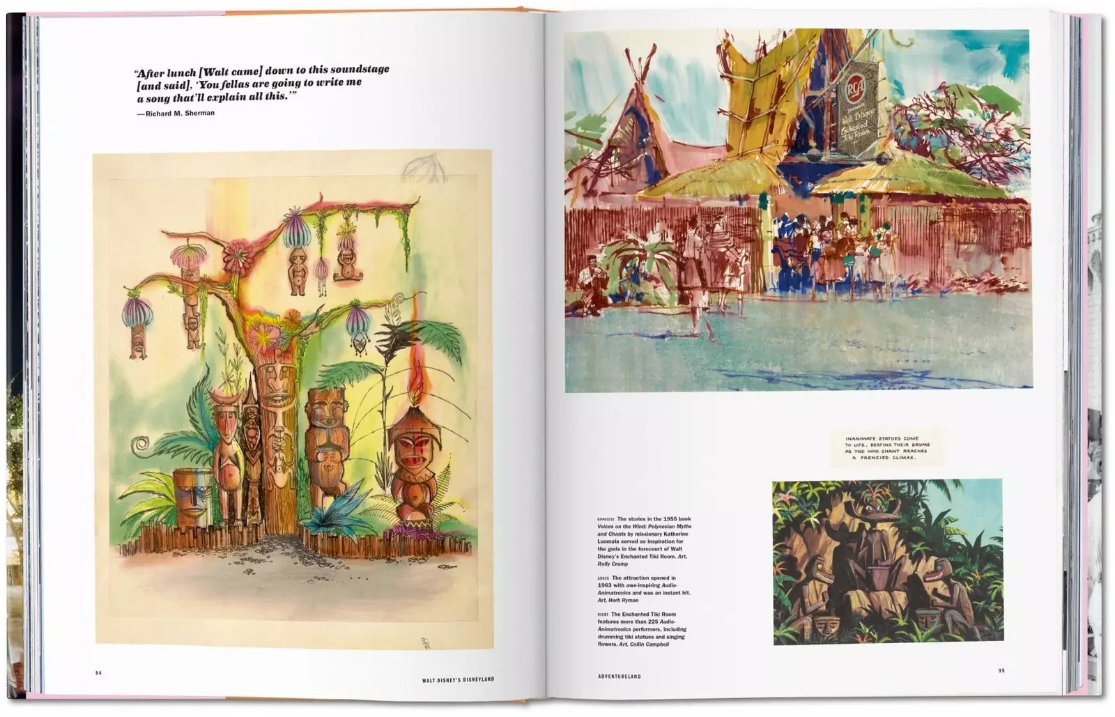 Intérieur du livre avec des illustrations d'un des livres qui ont inspiré Walt Disney.