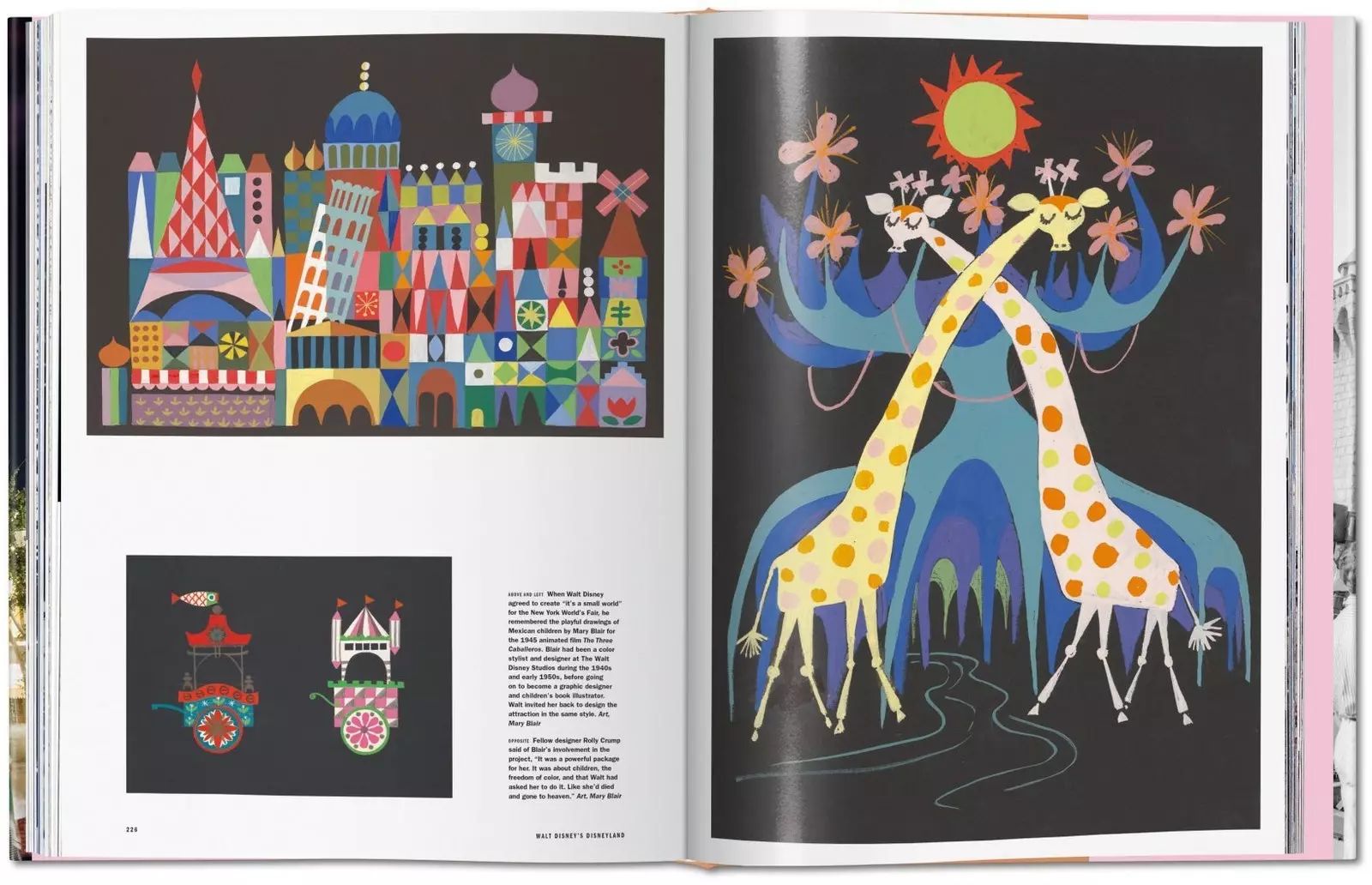 Illustrationer av konstnären Mary Blair som designade Disneylands It's a Small World.