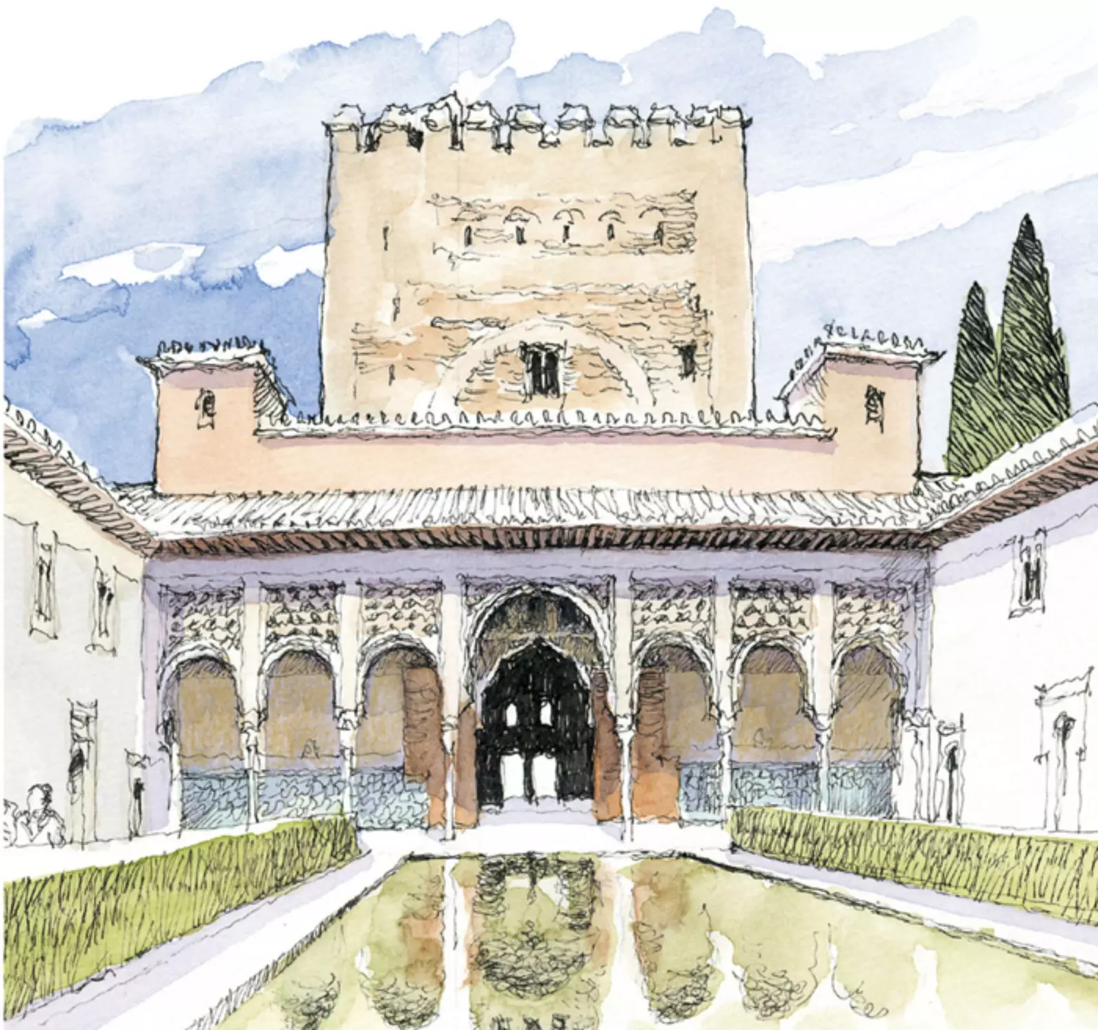 Leabhar nótaí an Alhambra le Luis Ruiz.