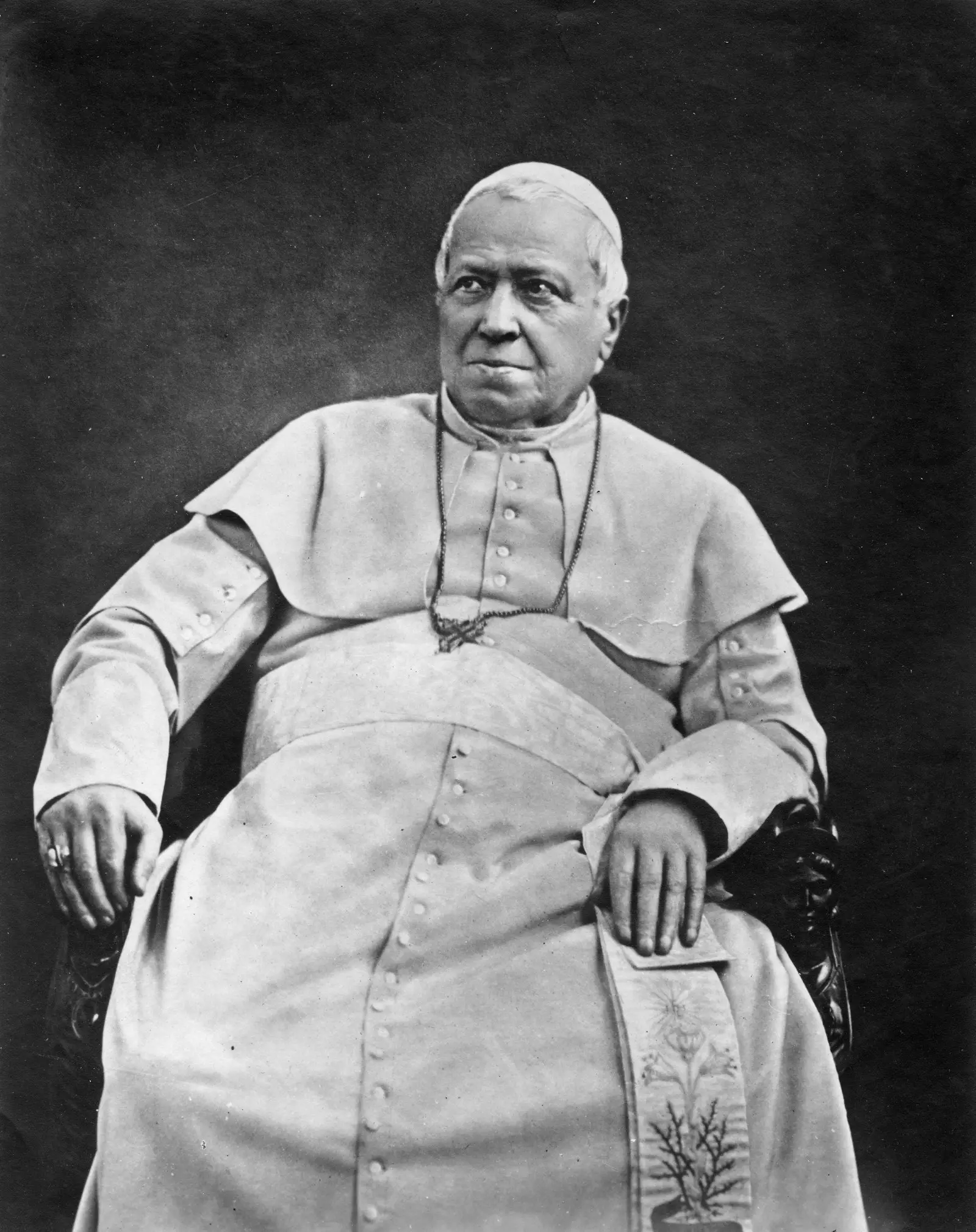 Pius IX portrayed by Adolphe Braun.