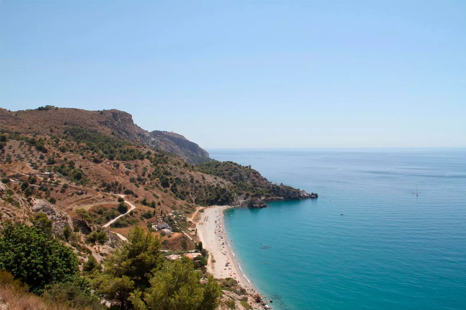 The beautiful beach of Cantarrijn in La Herradura