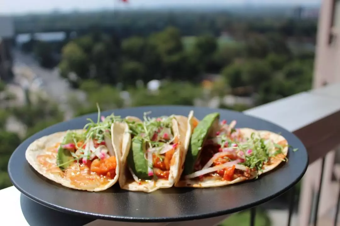 Tacos v reštaurácii Xanat v hoteli JW Marriott Mexico City.