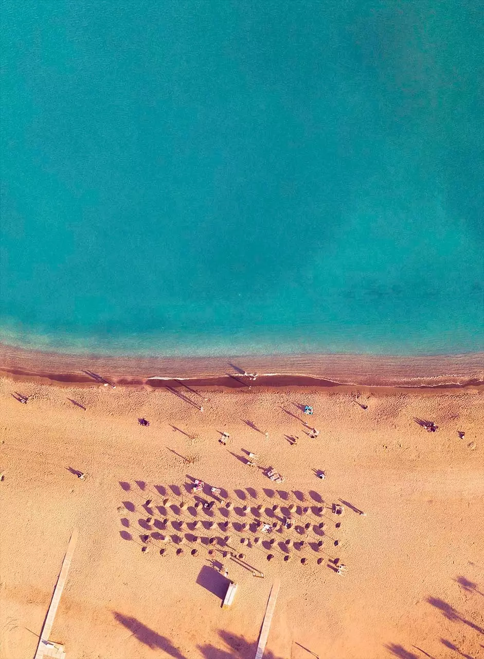 Vista aerea della spiaggia di Malagueta