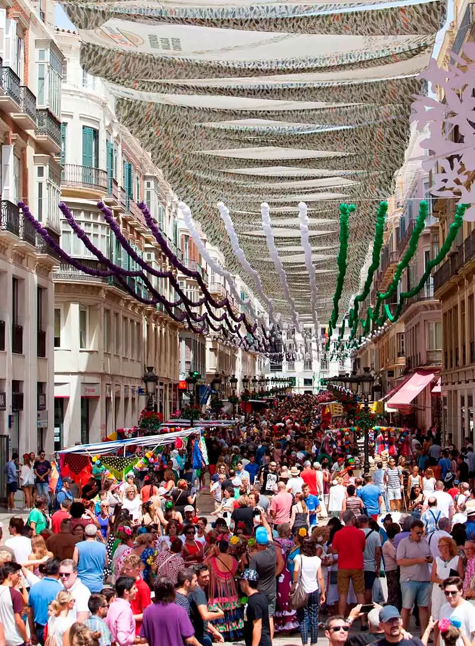 Calle Larios während der Malaga Foire