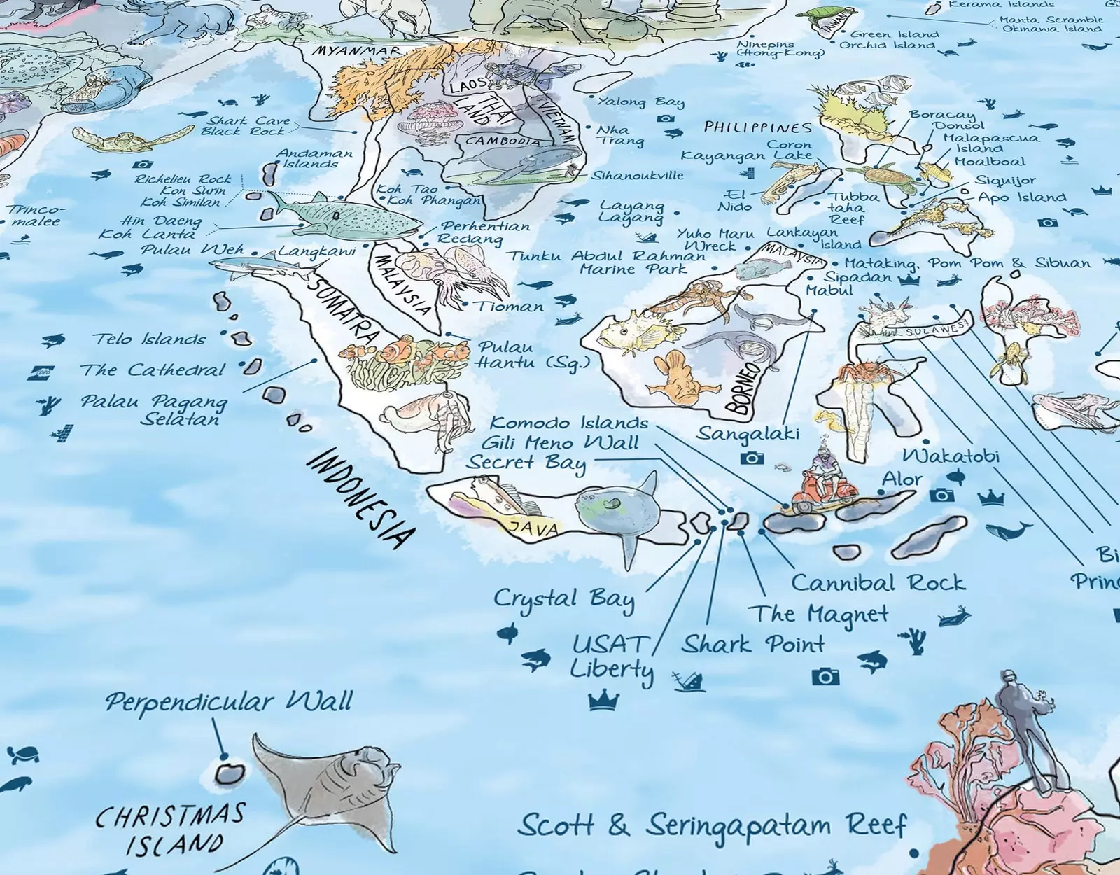 Tugann Awesome Maps iascaireacht tumadóireacht scúba, dreapadóireacht kitesurfing agus léarscáileanna gailf