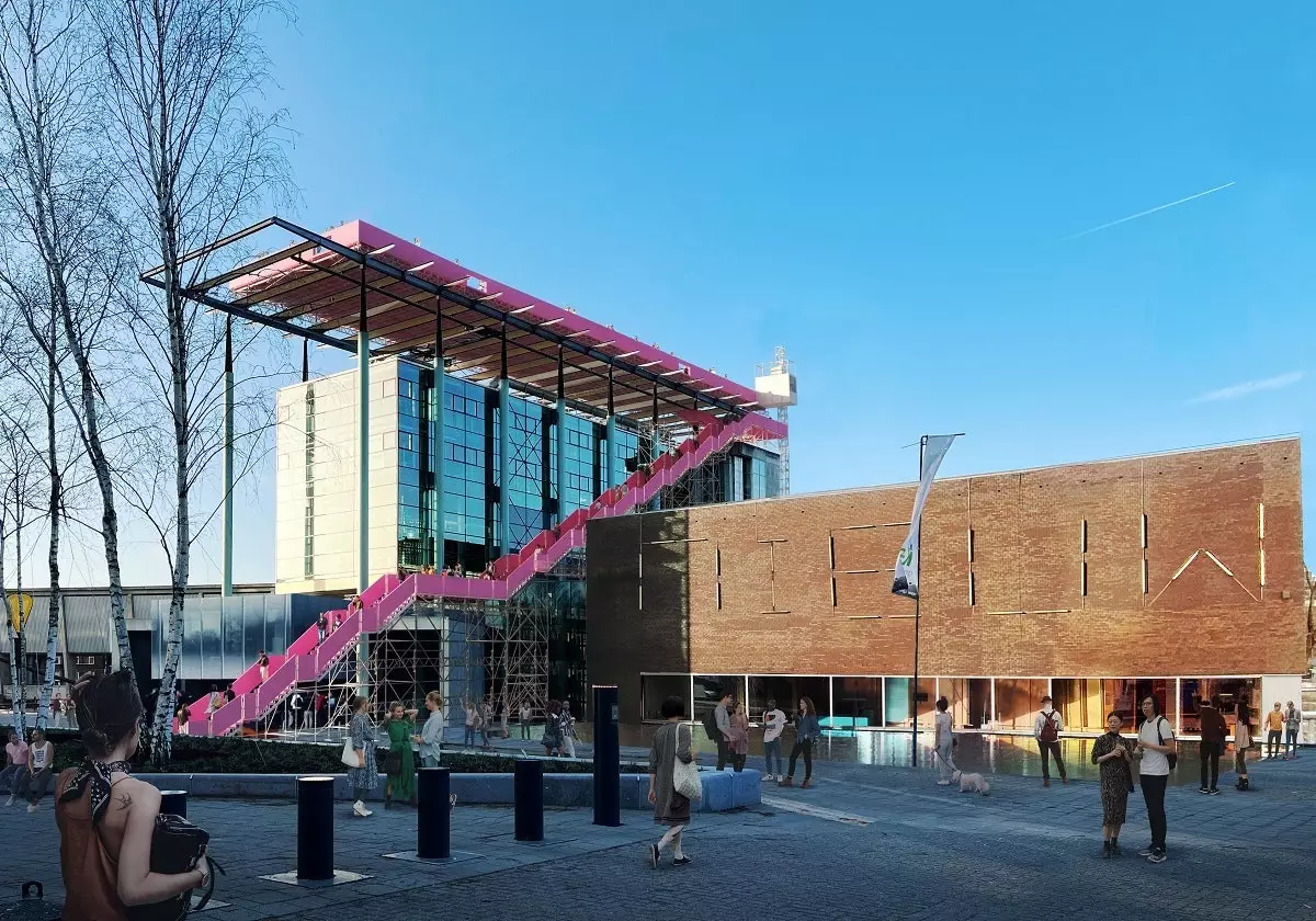 Poodium MVRDV installatsioon Het Nieuwe Instituudis.