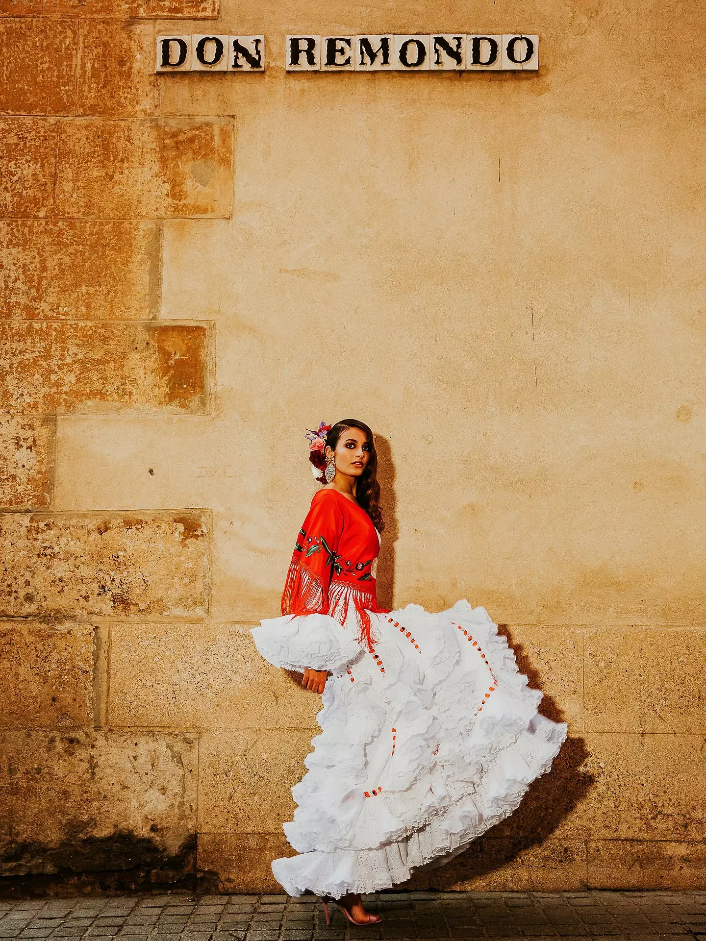 Flamenco-Modehandwerk nach Flagge