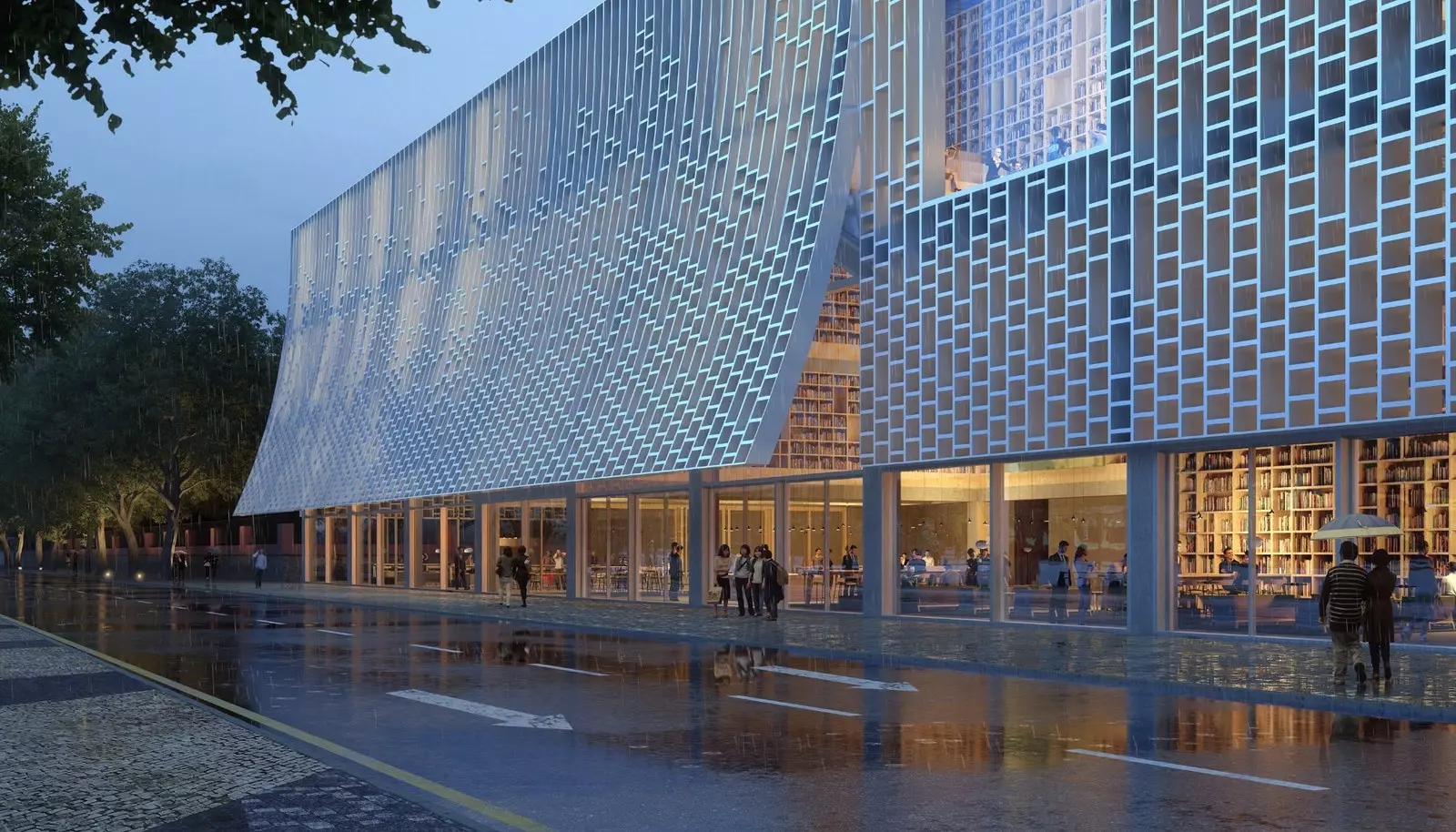 La biblioteca ser al centre històric de Macau