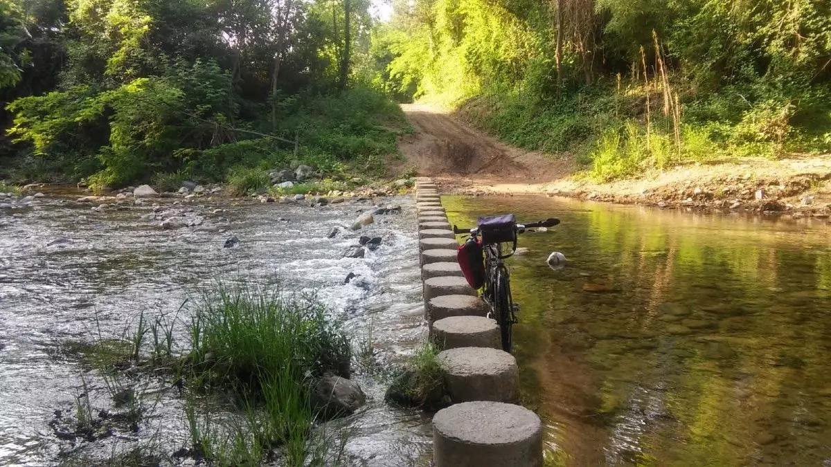 Fluss Llmena in Girona