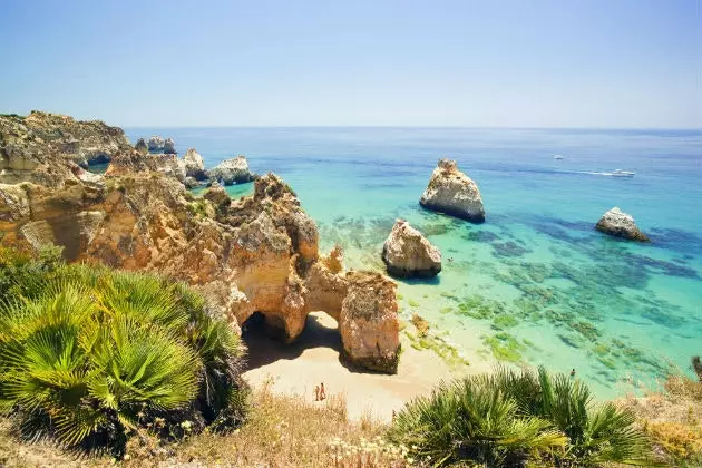 Strand von drei Irmaos. Algarve