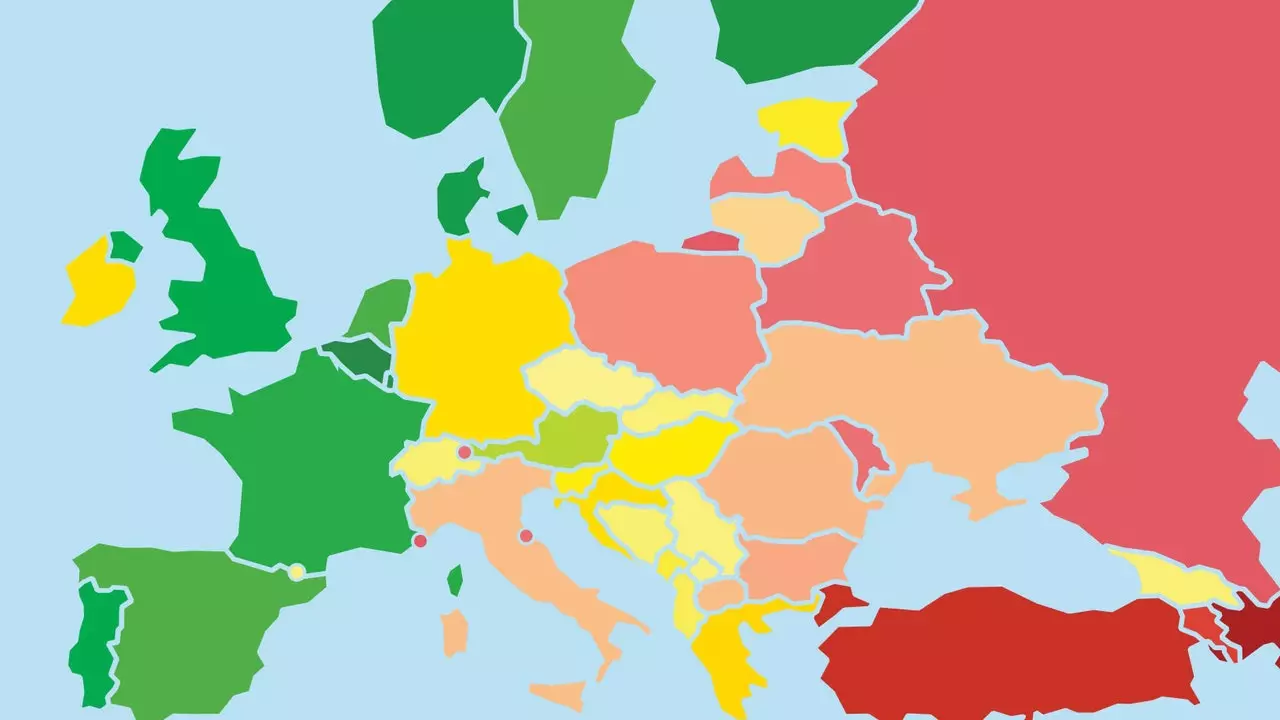 Ezzel a térképpel egy pillantással megértheti az LGBTIQ+ közösség helyzetét Európában