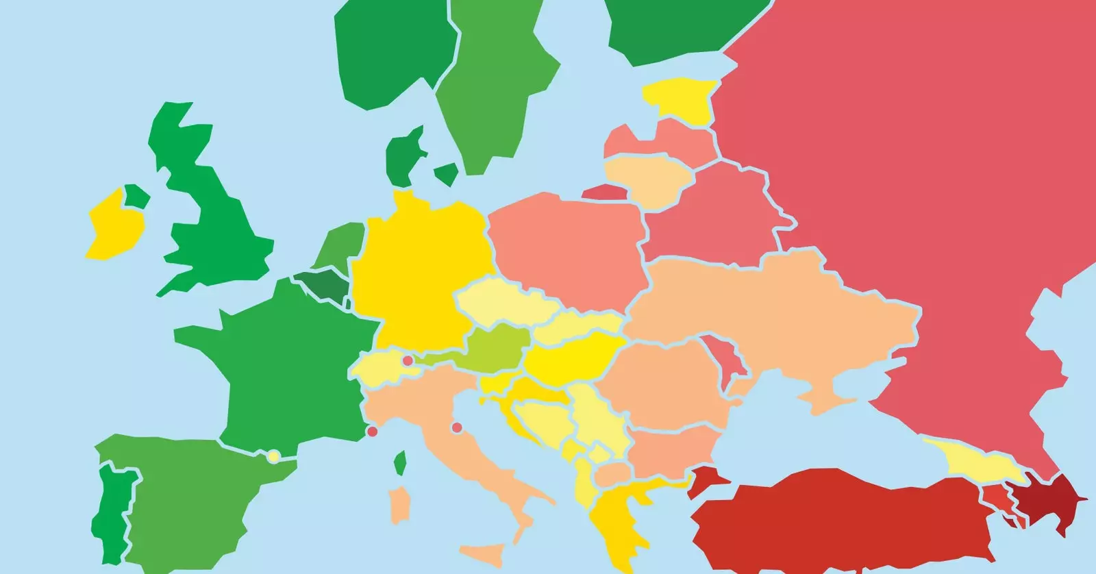 χάρτης του ουράνιου τόξου Ευρώπη lgtbiq δικαιώματα