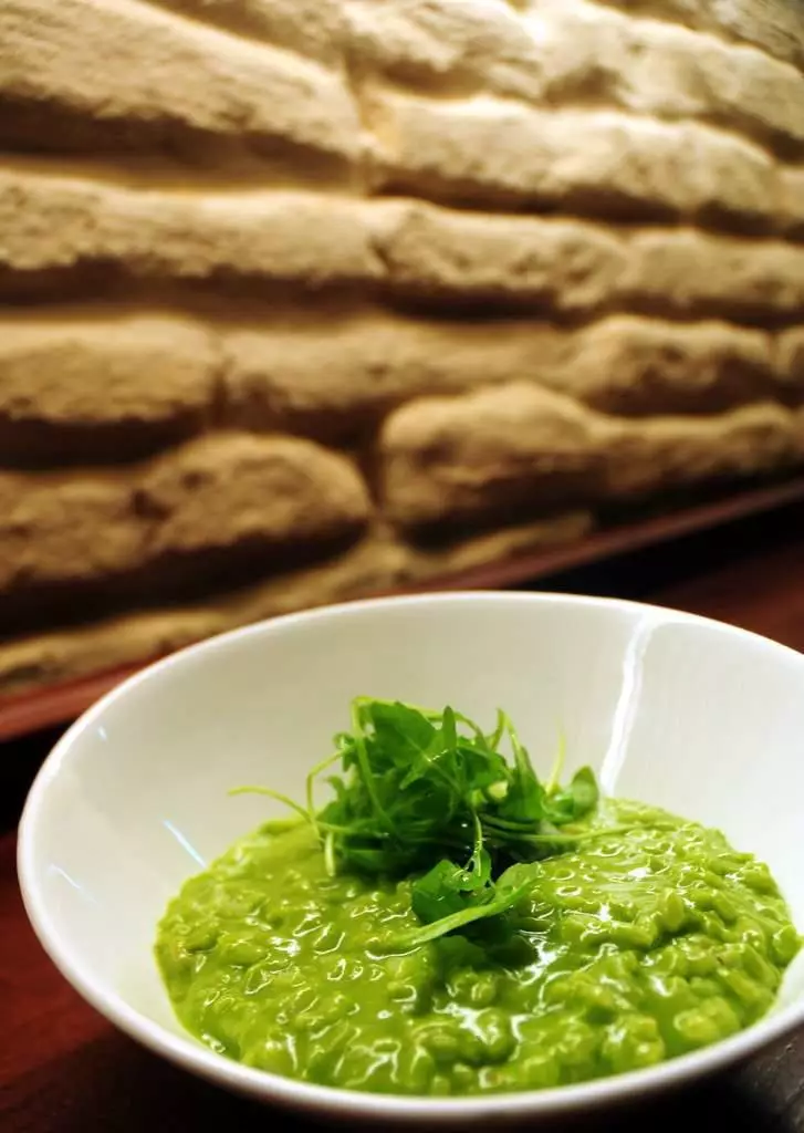 Risotto alla rucola al ristorante Al Aljibe.