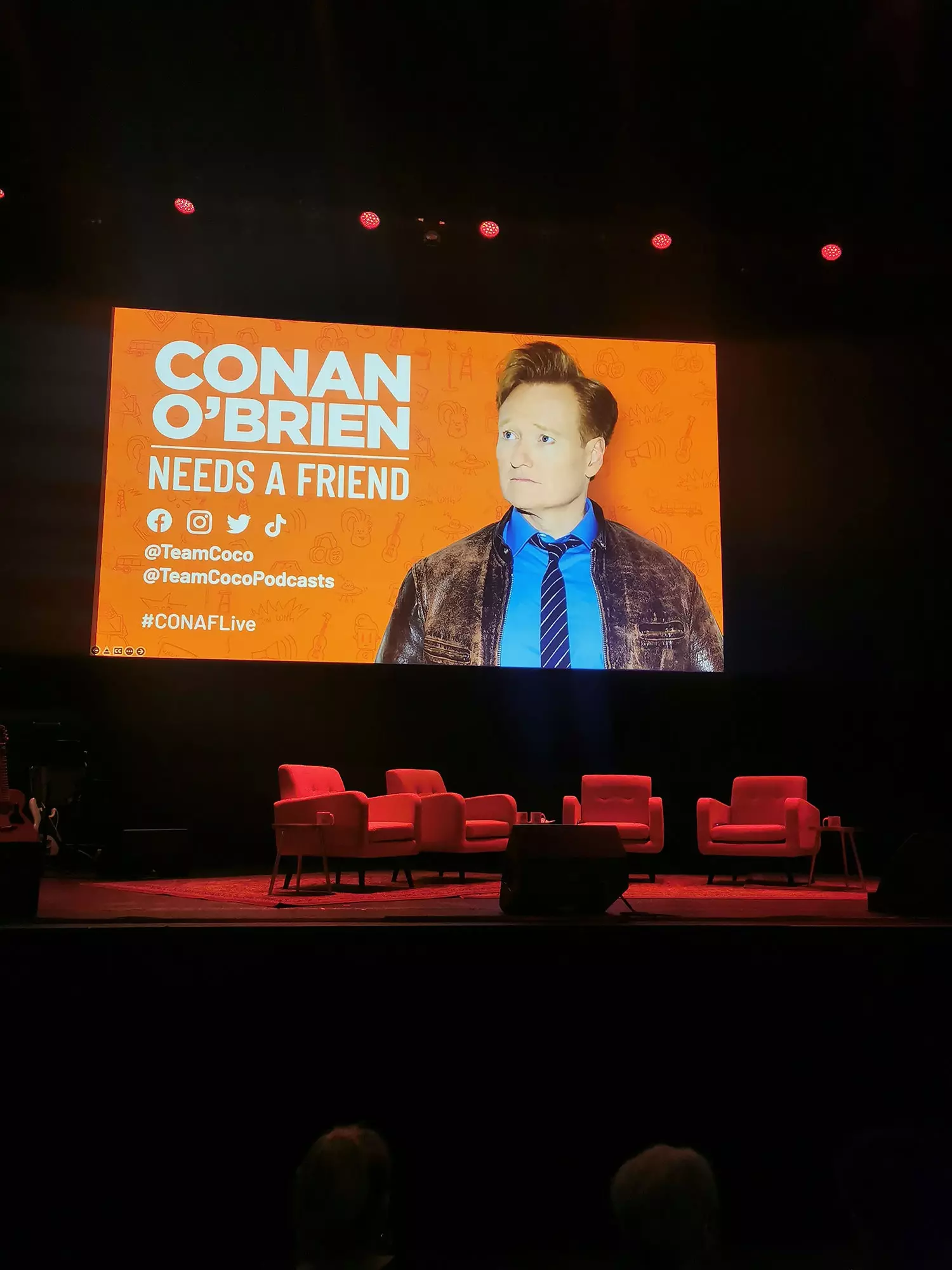 Conan OBrien Podcast Recording v divadle Majestic Wiltern v L.A