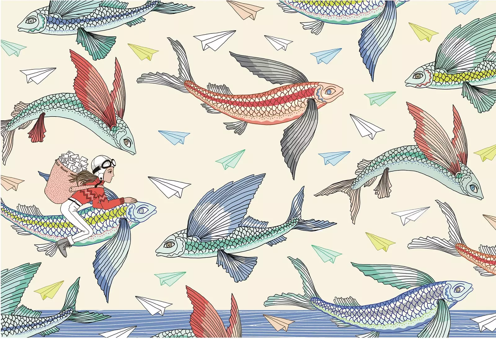 Atlas Flying Fish Illustration