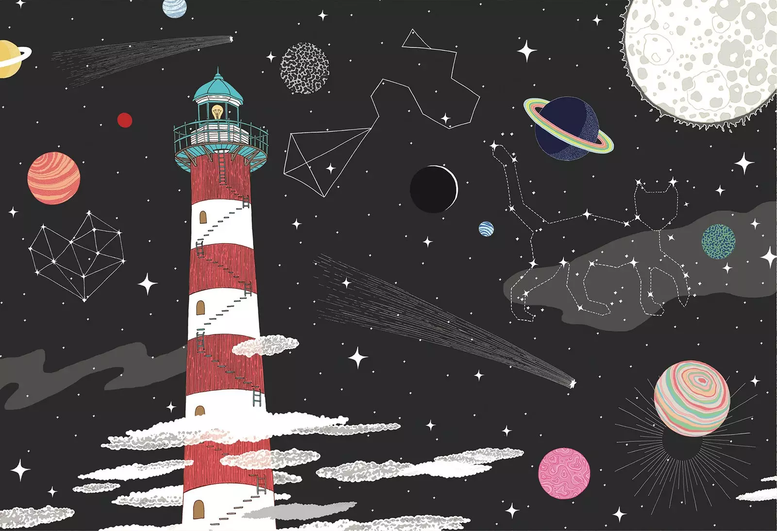 Atlas Lighthouse Illustration