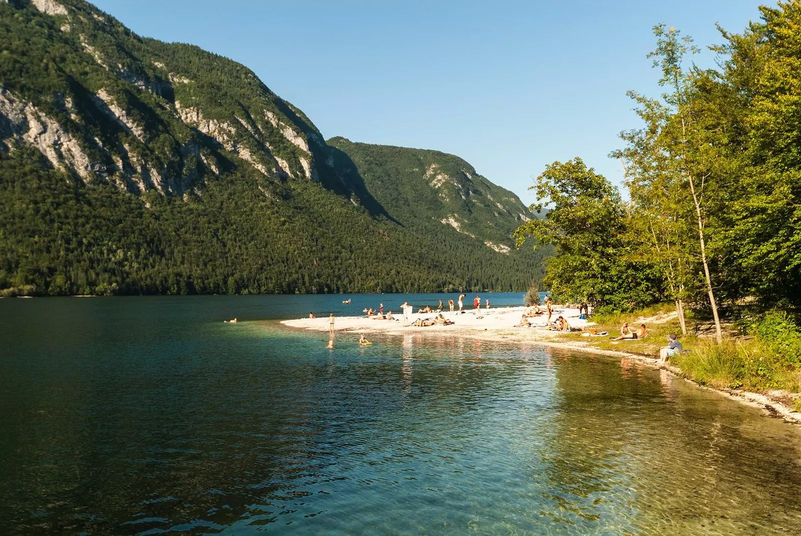 Meer van Bohinj in Slovenië