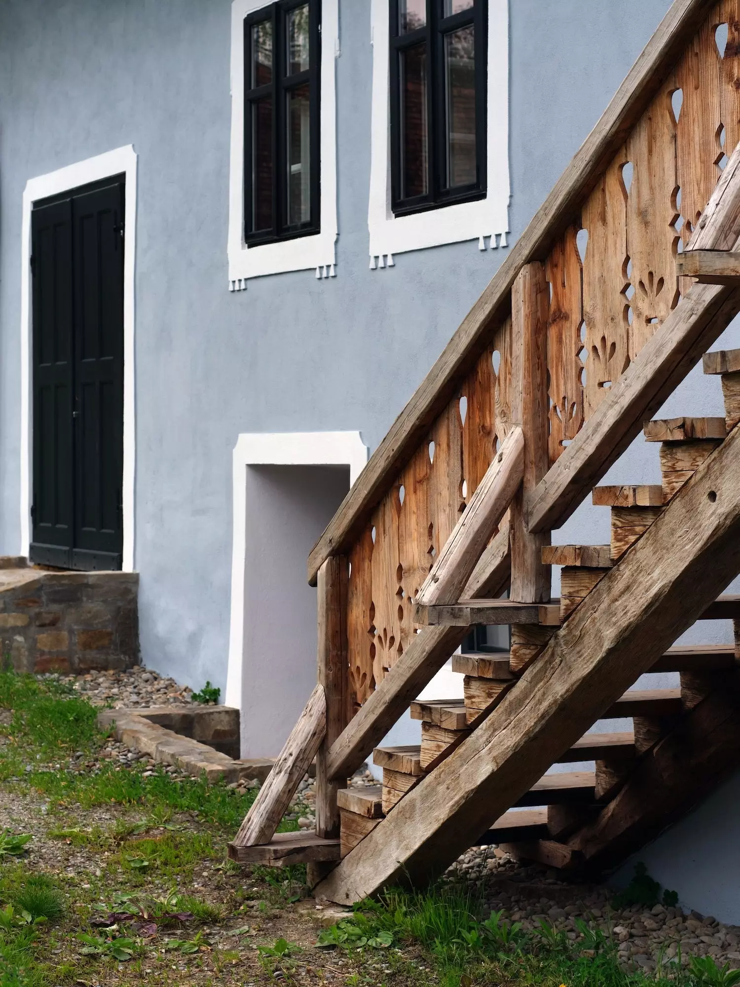 Wooden Staircase Depner House Bethlen Estates Transylvania