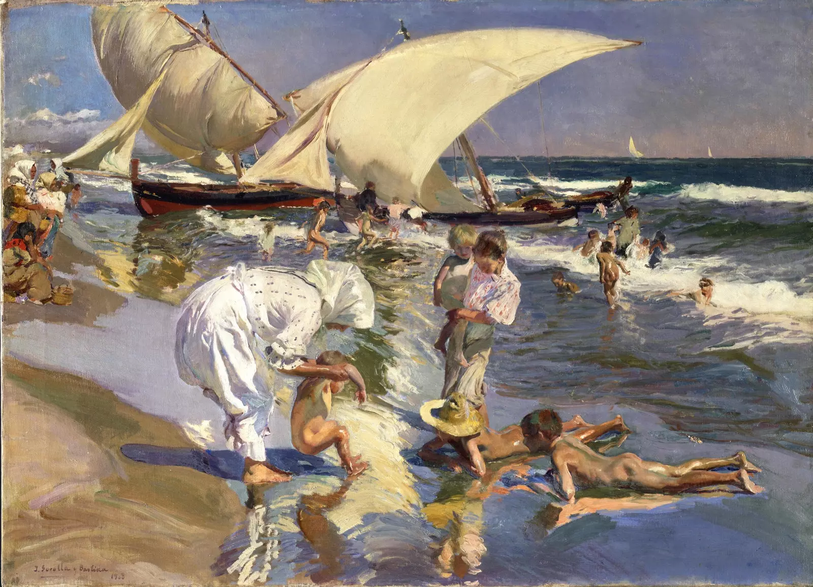 Bãi biển Valencia trong ánh ban mai Sorolla